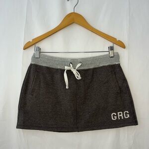 Garage Y2K Heather Gray Skirt with White Accents